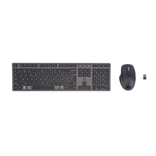 Teclado HP 720 AZERTY sem fios multi-dispositivo preto com rato