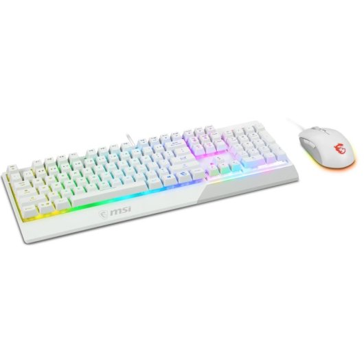 Clavier MSI VIGOR GK30 mécanique blanc avec LED RGB et souris USB IT