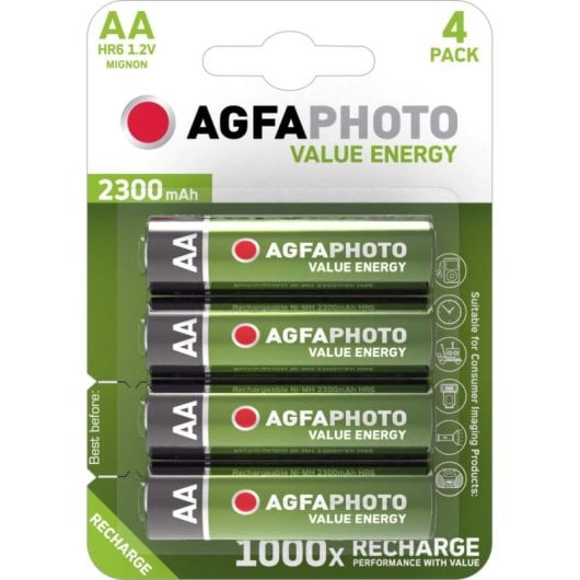 Pilha recarregável AGFAPHOTO NiMh Mignon 2700 mAh 4 unidades