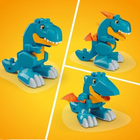Mega Bloks Build & Chomp Mon Dino 3 en 1 Set de Construcción 25 piezas