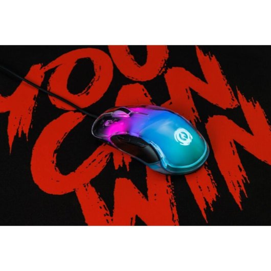 Ratón CANYON Braver GM-728 Gaming Cabo 12800 DPI RGB Preto Transparente