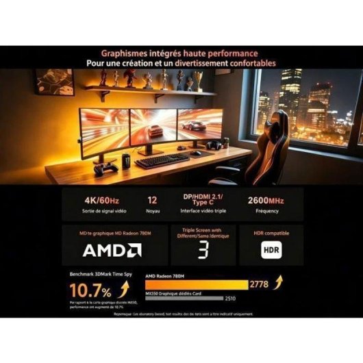 Mini PC BMAX B8A Pro AMD Ryzen 7 8745HS 16GB 512GB SSD Radeon 780M Windows 11