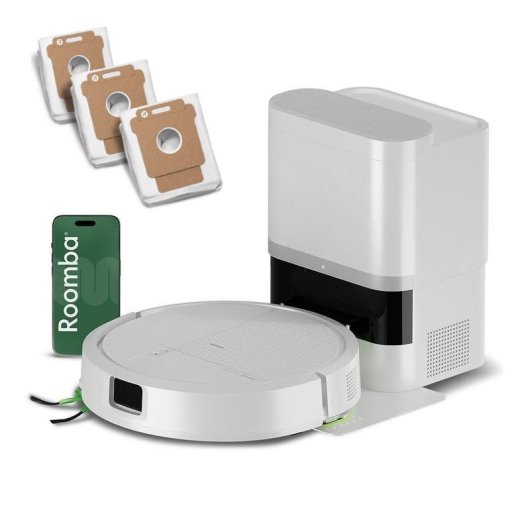 Robot Aspirador y Fregasuelos iRobot 115 Combo + Autovaciado  + Pack de 3 Bolsas
