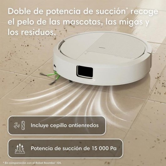 Robot Aspirador y Fregasuelos iRobot 115 Combo + Autovaciado  + Pack de 3 Bolsas
