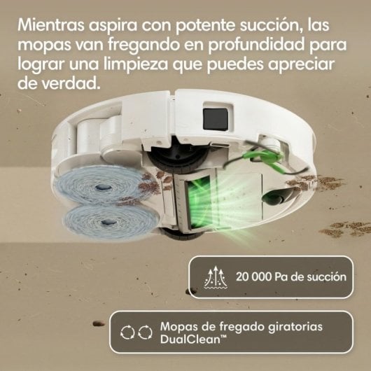 Robot Aspirador y Fregasuelos iRobot Roomba 415 Combo Base Autowash Navegación LiDAR 20000Pa +  Pack de 3 Bolsas