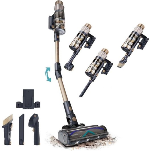 Aspirateur sans Fil Cecotec Conga Rockstar RS90 Pet Flex X-Treme 600W 65 min Gris