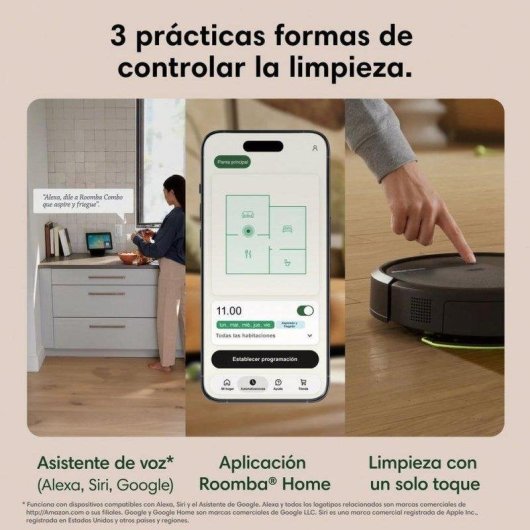 Robot Aspirador y Fregasuelos iRobot Roomba Plus 515 Combo con Autovaciado Navegación LiDAR 22.000 Pa + Pack de 3 Bolsa