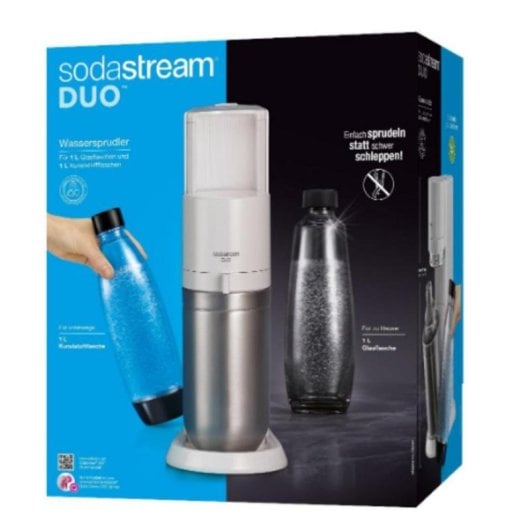 Carbonator SodaStream DUO RVS Wit 1L Fles 60L Capaciteit