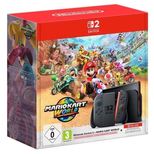 Nintendo Switch 2 Portátil 7,9" 1080p 4K HDR 120 fps Joy-Con + Mario Kart World + 3M NSO