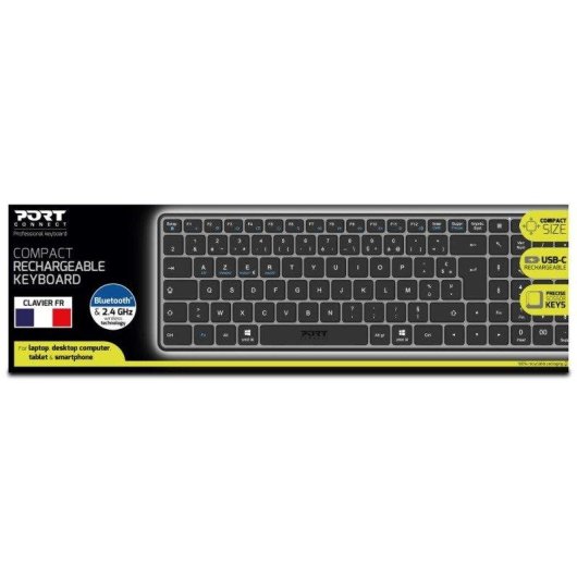 Clavier Port Designs 911002FR sans fil et filaire AZERTY français