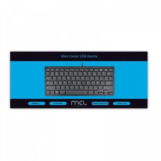 Clavier MCL ACK-600U/N Mini filaire USB AZERTY français noir