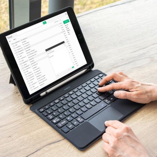 Tastiera Mobilis 029029 Folio Bluetooth AZERTY Francese nero staccabile