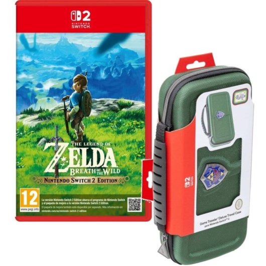 Zelda Breath of the Wild Nintendo Switch 2 Edition + Funda Ardistel Deluxe Travel Zelda