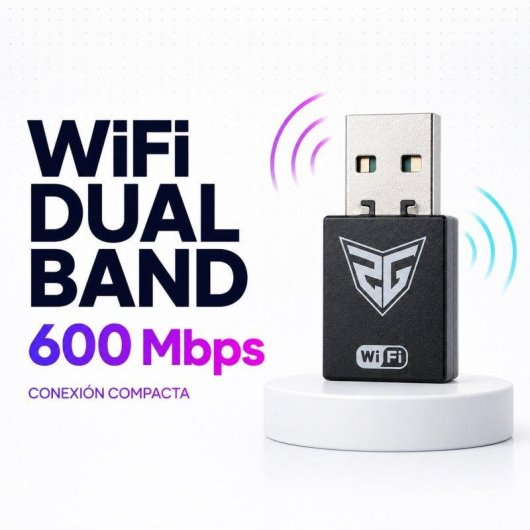 Adaptador USB WiFi Supra Gaming WiFi 600 Doble Banda 802.11ac
