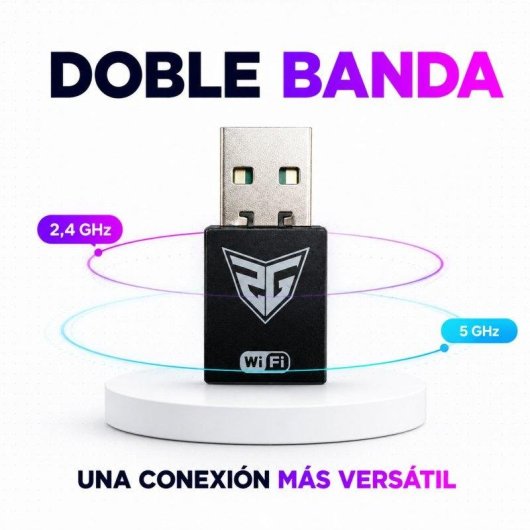 Adaptador USB WiFi Supra Gaming WiFi 600 Doble Banda 802.11ac