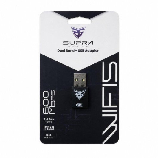 Adaptador USB WiFi Supra Gaming WiFi 600 Doble Banda 802.11ac