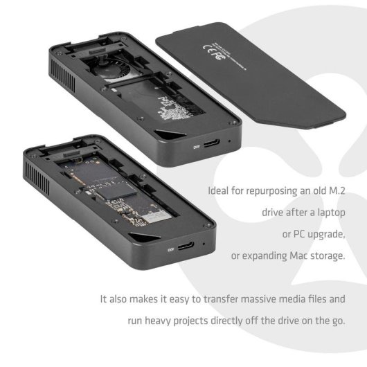 Caja PC Club 3D CAC-2510 M.2 Plastica Nero con Ventilatore USB4