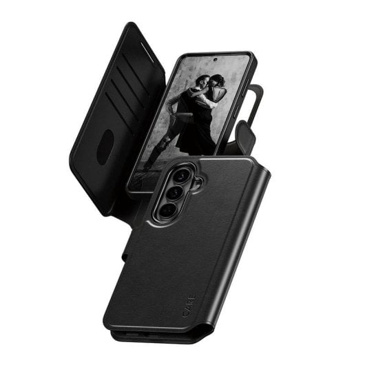 Funda PanzerGlass CARE Tango 2-in-1 Wallet Cuir Noir Qi pour Galaxy S26