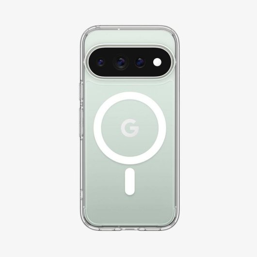 Funda para móvil Spigen Ultra Hybrid Mag TPU y policarbonato transparente blanca para Pixel 11 Pro