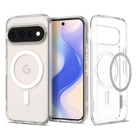 Funda para móvil Spigen Ultra Hybrid Mag TPU y policarbonato transparente blanca para Pixel 11 Pro
