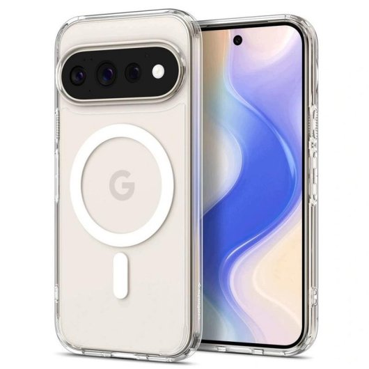 Funda para móvil Spigen Ultra Hybrid Mag TPU y policarbonato transparente blanca para Pixel 11 Pro