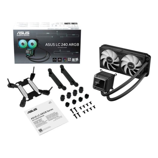 Refrigeração Líquida ASUS LC 240 ARGB 240 mm 2 Ventoinhas LED Multicolor