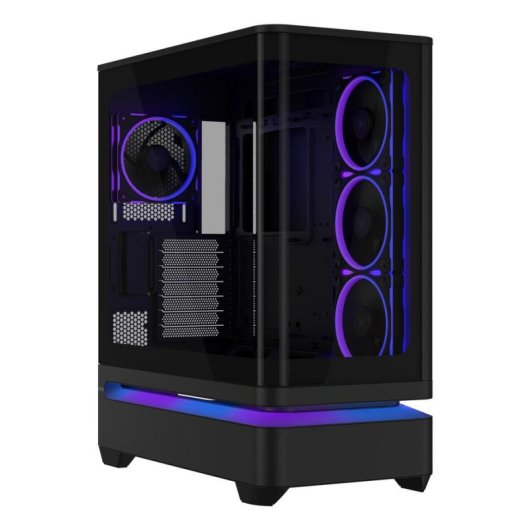 Caixa PC ASUS PRIME AP304 TG ARGB preta com 4 ventoinhas ARGB