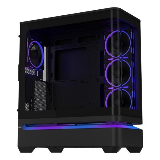Caixa PC ASUS PRIME AP304 TG ARGB preta com 4 ventoinhas ARGB