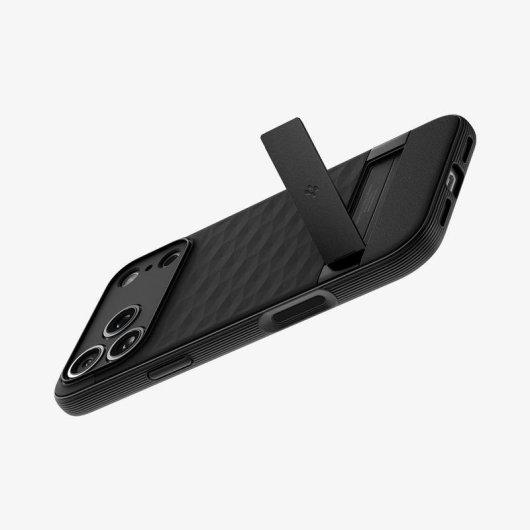 Funda para móvil Spigen Parallax S TPU Negra con MagSafe y soporte para iPhone 17 Pro