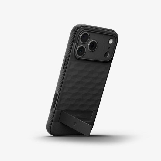 Funda para móvil Spigen Parallax S TPU Negra con MagSafe y soporte para iPhone 17 Pro