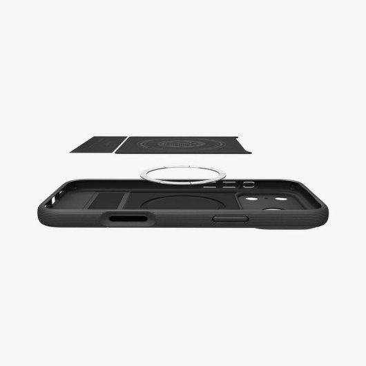 Funda para móvil Spigen Parallax S TPU Negra con MagSafe y soporte para iPhone 17 Pro