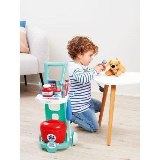 Carrito Médico Infantil Ecoiffier 1902 con Maletín y 12 Accesorios