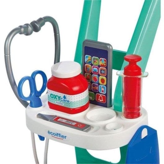 Carrito Médico Infantil Ecoiffier 1902 con Maletín y 12 Accesorios