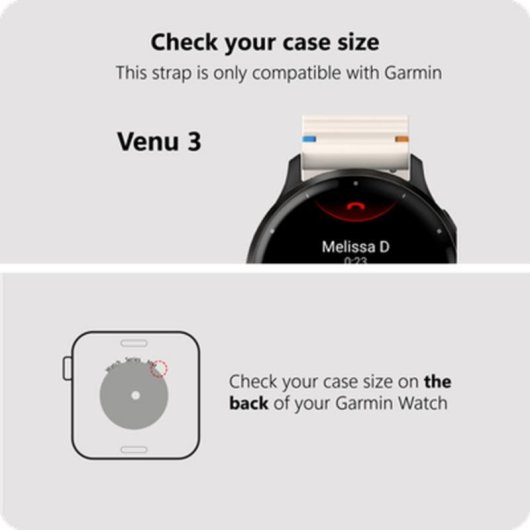 Armband Just in Case Garmin Venu 3/4 45mm Silikon Ivory 22 mm
