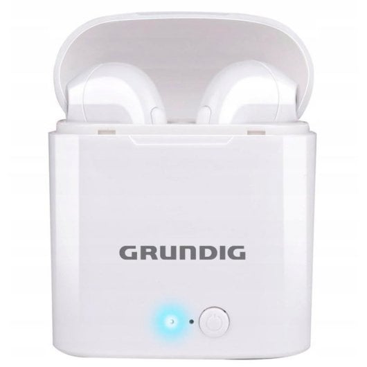 Écouteurs Grundig TWS41 sans fil Bluetooth True Wireless avec micro et étui blanc