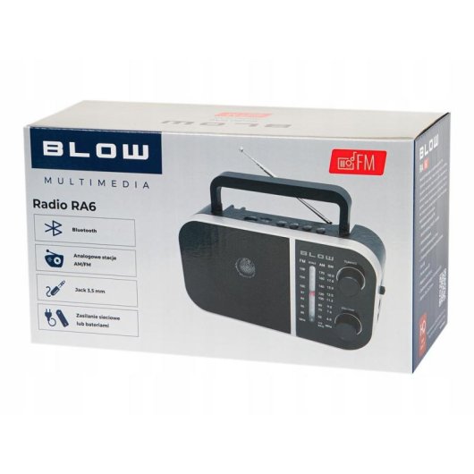 Radio Blow RA6 AM/FM/SW Negro con Antena Telescópica
