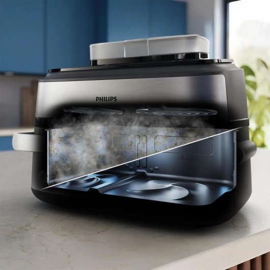 Airfryer Philips NA555/00 Double Panier 9,5L 2750W Vapeur Programmes Automatiques