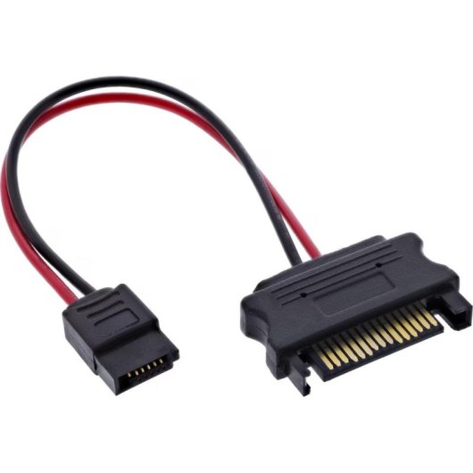 Adaptateur d'alimentation SATA InLine SlimSATA 15 cm