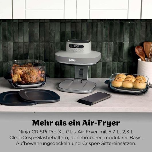 Airfryer Ninja AS101EULG Glas 5,7L 2050W Automatische Programma's