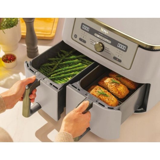 Friteuse sans Huile Ninja DZ400EUSTGD Double Panier 9,5L 2470W Revêtement Céramique