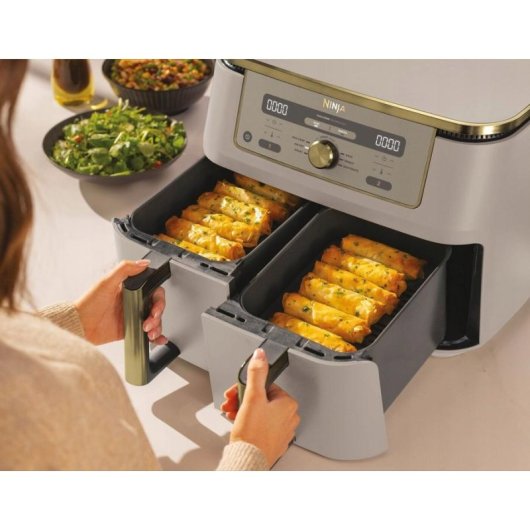 Friteuse sans Huile Ninja DZ400EUSTGD Double Panier 9,5L 2470W Revêtement Céramique