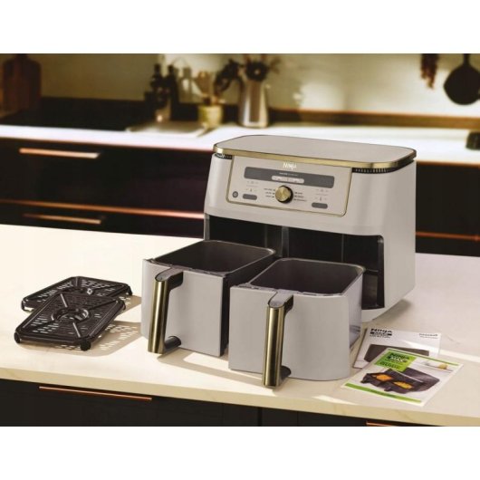 Friteuse sans Huile Ninja DZ400EUSTGD Double Panier 9,5L 2470W Revêtement Céramique