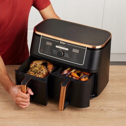 Friteuse sans Huile Ninja AF400EU Double Panier 9,5L 2470W Revêtement Céramique