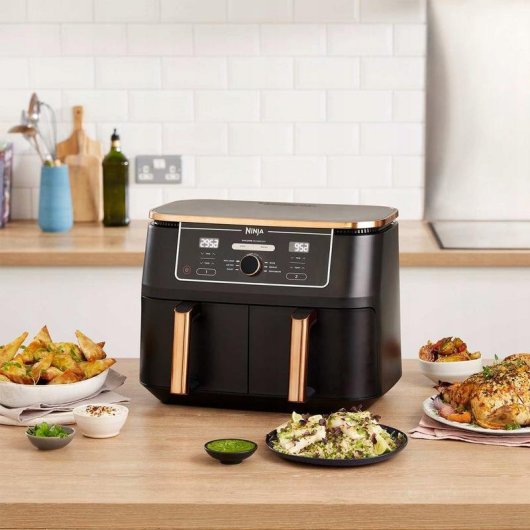 Friteuse sans Huile Ninja AF400EU Double Panier 9,5L 2470W Revêtement Céramique