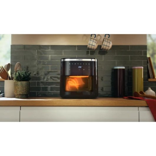 Freidora de Aire Bosch MAF671B0 con Ventana 7,2 L 1800 W