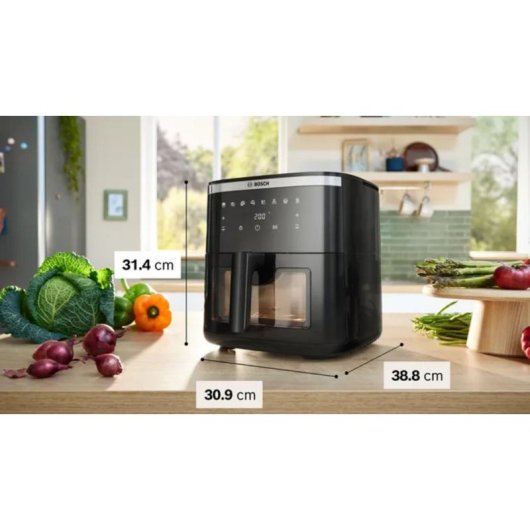 Freidora de Aire Bosch MAF671B0 con Ventana 7,2 L 1800 W