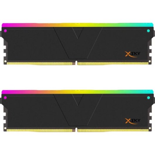 Memória RAM V-Color Manta XSky RGB 32GB DDR5 2x16GB 6000MHz CL30 Preto XMP 3.0 Dissipador Alumínio