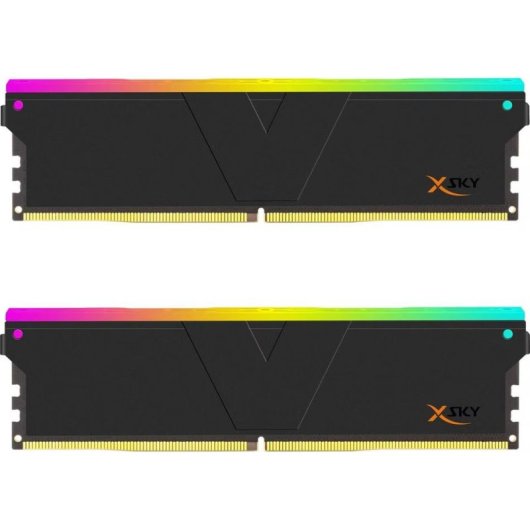 Memoria RAM V-Color Manta XSky RGB 32GB 2x16GB DDR5 6000MHz CL28 AMD EXPO Negro