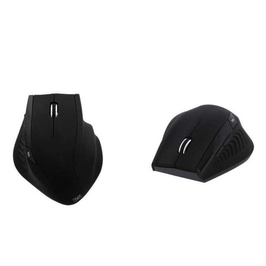Vertikale Maus TnB Mwergo Kabellos 1600 DPI Schwarz Ergonomisch