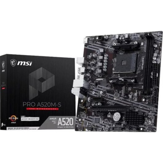 Placa Base MSI A520M-S AMD A520 AM4 DDR4 Micro ATX USB-A Compacta